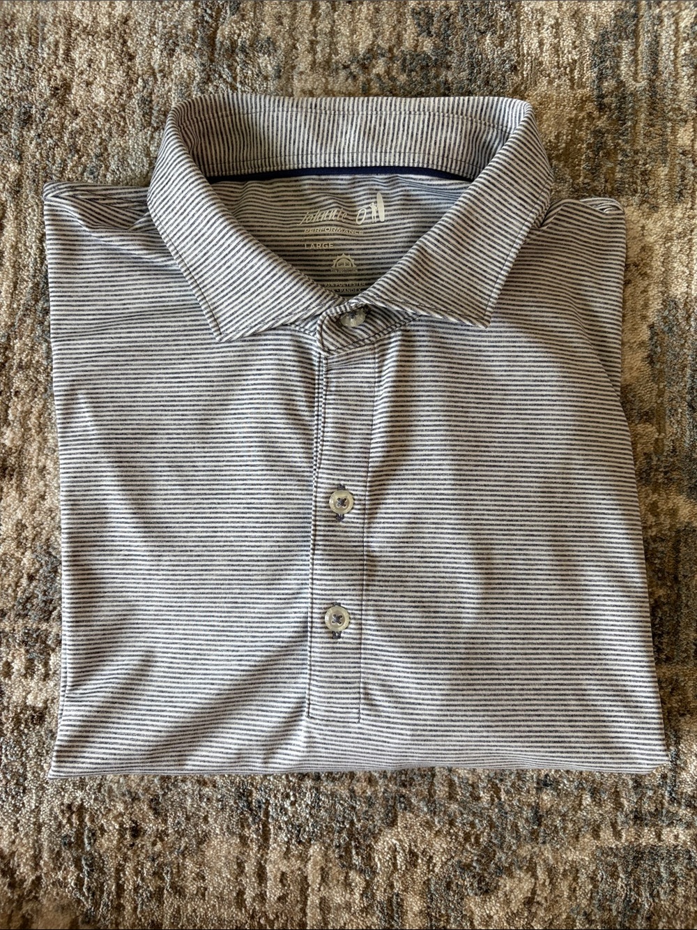 johnnie-O Men's Light Heather Blue Polo